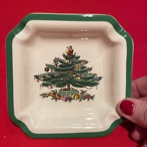 SPODE ‘CHRISTMAS TREE’ TRINKET DISH